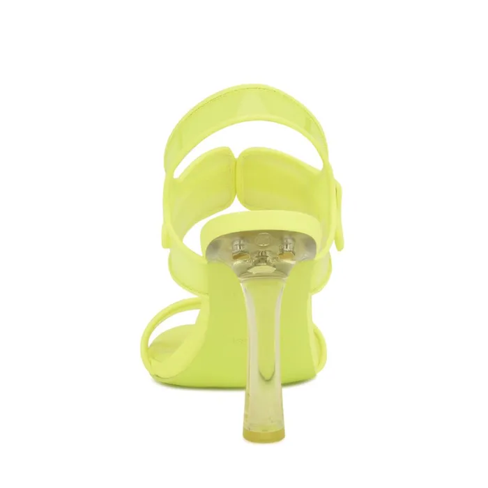 Lucile Clear Strappy Sandals Yellow Women Nine West Dress
