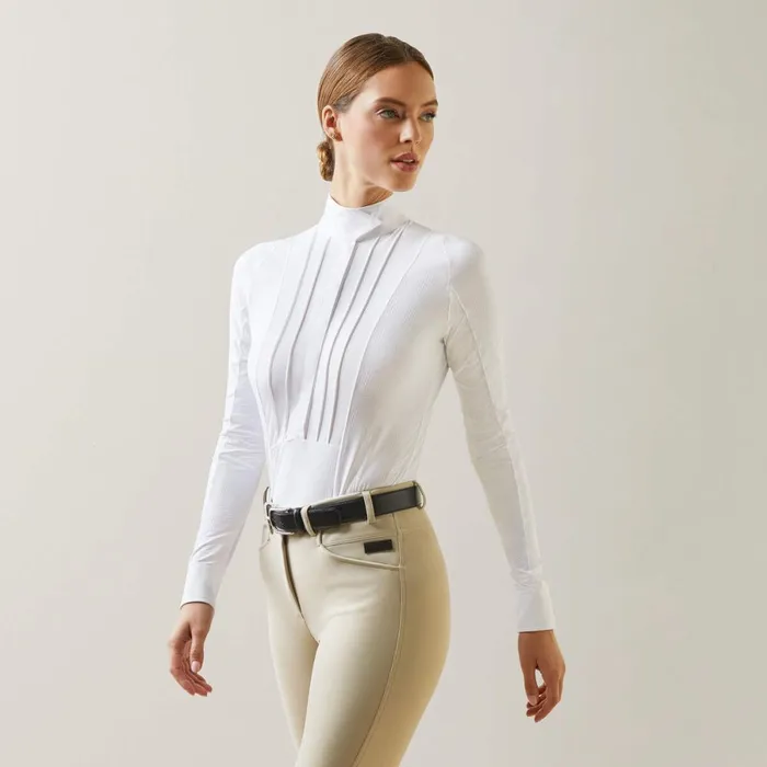 Luxe Show Shirt White Women Ariat English Riding