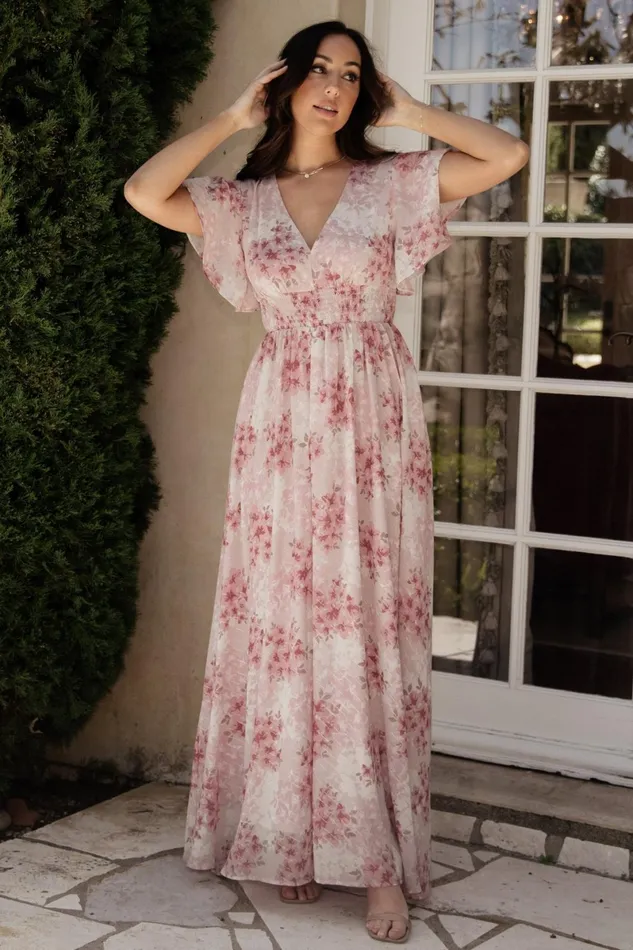 Lynlee Metallic Maxi Dress Pink Multi Women Baltic Born Bump Friendly
