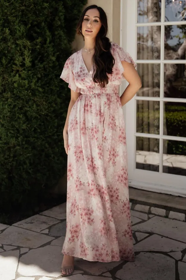 Lynlee Metallic Maxi Dress Pink Multi Women Baltic Born Bump Friendly