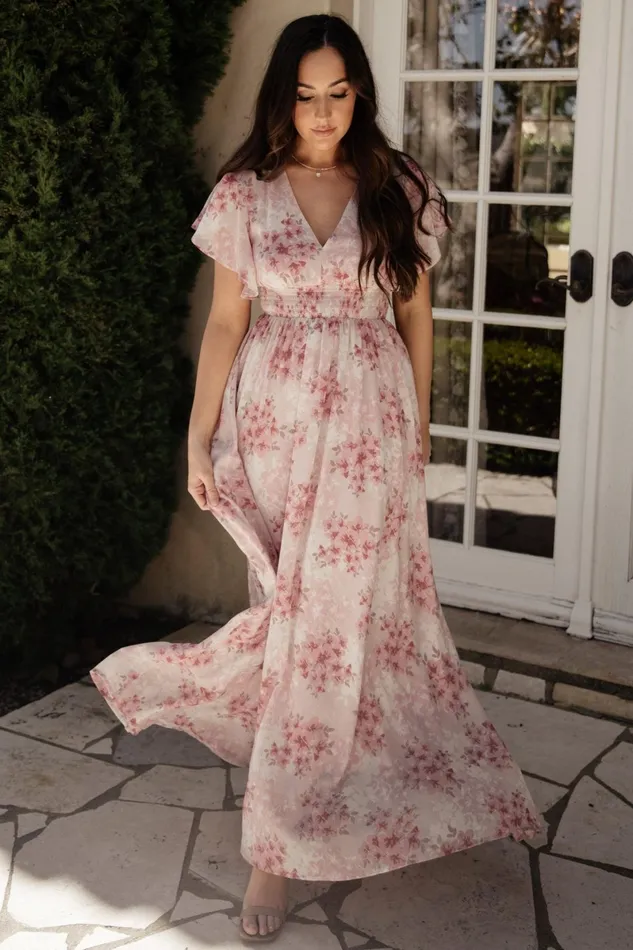 Lynlee Metallic Maxi Dress Pink Multi Women Baltic Born Bump Friendly