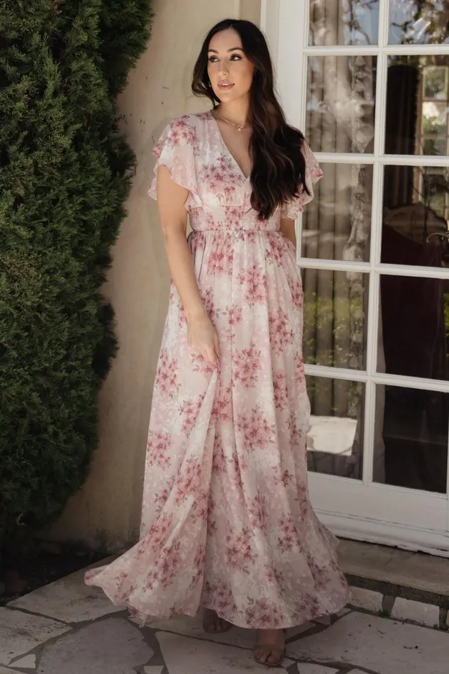 Lynlee Metallic Maxi Dress Pink Multi Women Baltic Born Wedding Guest Lynlee Metallic Maxi Dress Pink Multi Women Baltic Born Wedding Guest