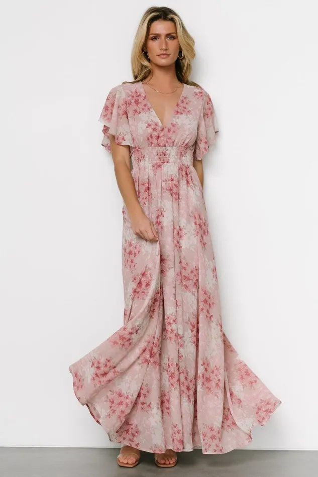Lynlee Metallic Maxi Dress Pink Multi Women Baltic Born Wedding Guest Lynlee Metallic Maxi Dress Pink Multi Women Baltic Born Wedding Guest