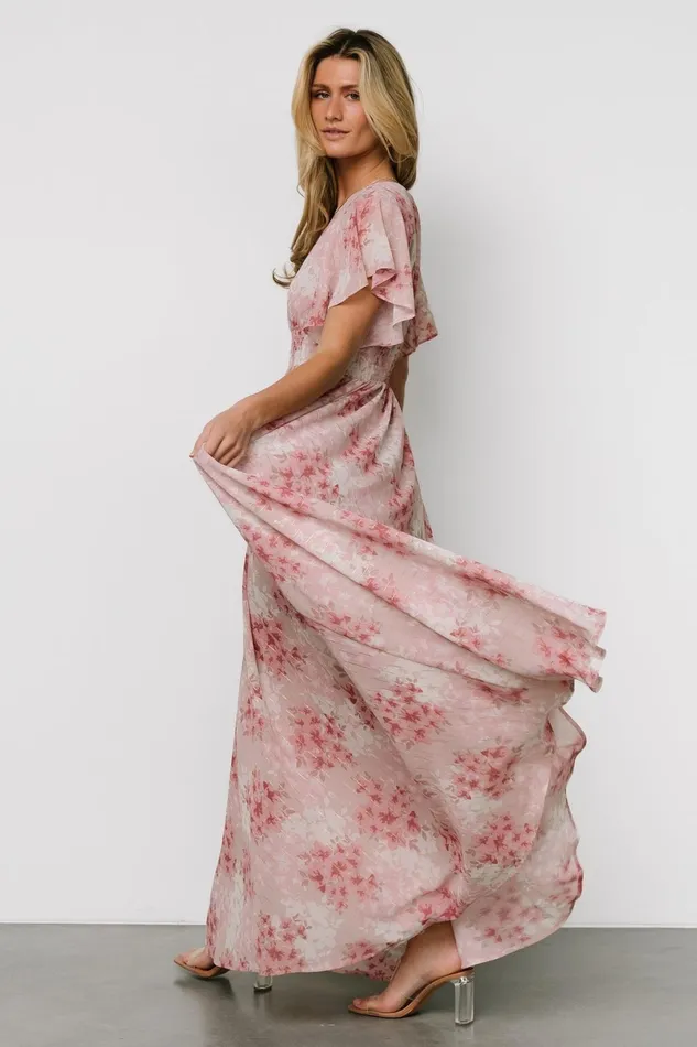Lynlee Metallic Maxi Dress Pink Multi Women Baltic Born Wedding Guest Lynlee Metallic Maxi Dress Pink Multi Women Baltic Born Wedding Guest