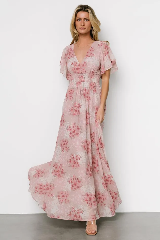 Lynlee Metallic Maxi Dress Pink Multi Women Baltic Born Wedding Guest Lynlee Metallic Maxi Dress Pink Multi Women Baltic Born Wedding Guest