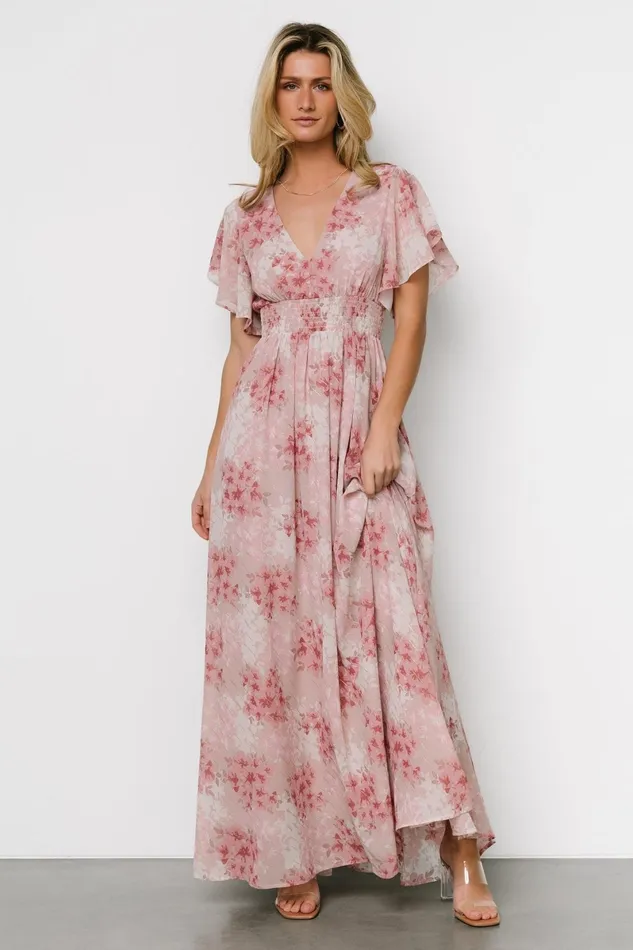 Lynlee Metallic Maxi Dress Pink Multi Women Baltic Born Wedding Guest Lynlee Metallic Maxi Dress Pink Multi Women Baltic Born Wedding Guest