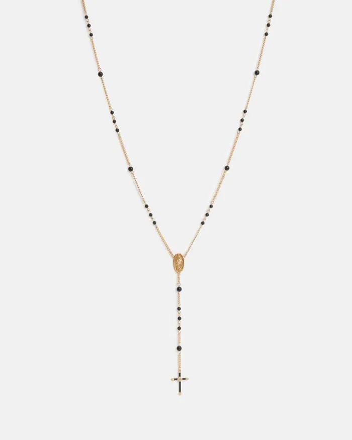 Lyra Beaded Necklace Blackwarm Brass Women AllSaints Jewelry