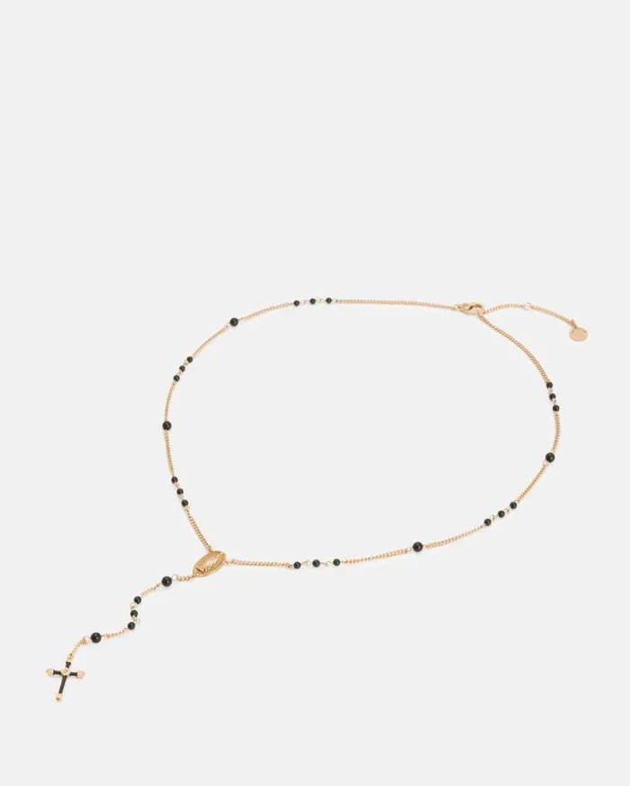 Lyra Beaded Necklace Blackwarm Brass Women AllSaints Jewelry