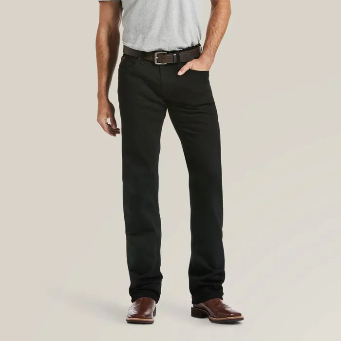M5 Slim Stretch Legacy Black Stackable Straight Leg Jean Travis Men Ariat Denim