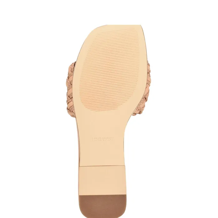 Maci Flat Slide Sandals Natural Women Nine West Sandals Maci Flat Slide Sandals Natural Women Nine West Sandals