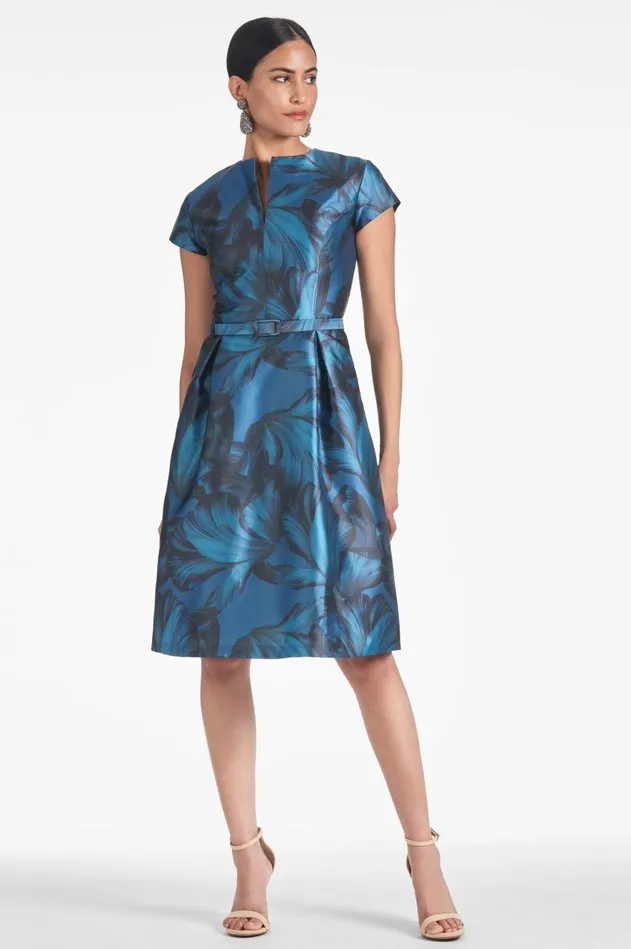Maddox Dress 8211 Tonal Petal Women Sachin and Babi Short Sleeve