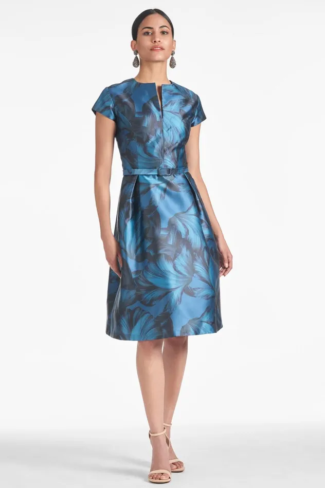 Maddox Dress 8211 Tonal Petal Women Sachin and Babi Short Sleeve