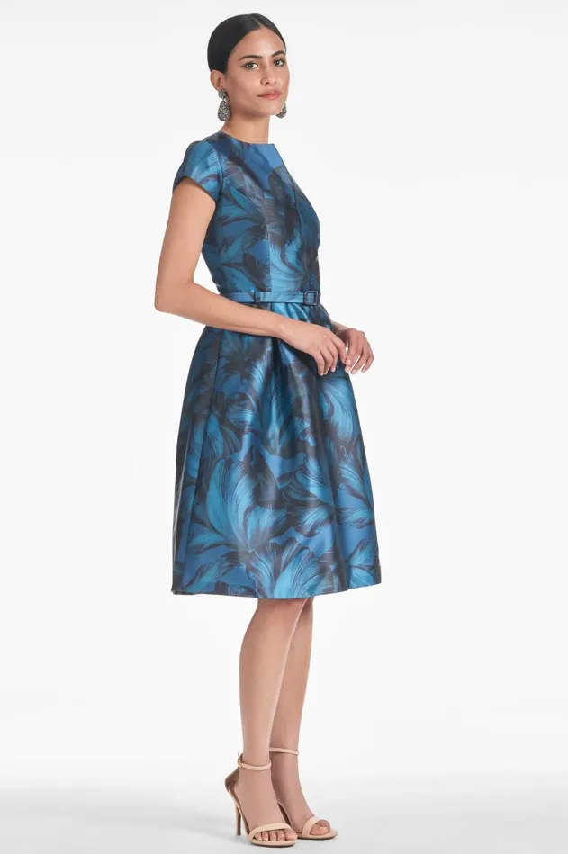 Maddox Dress 8211 Tonal Petal Women Sachin and Babi Short Sleeve