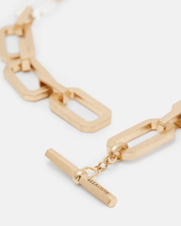 Madison Hexagon Link Necklace Warm Brasscrystal Women AllSaints Jewelry
