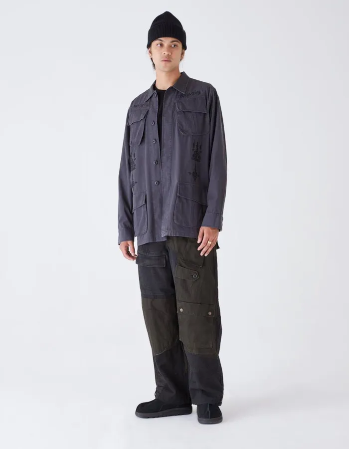 Maharishi Cargo Pants 4277 Upcycled M65 Loose Cargo Pants Black OD 8211 Men