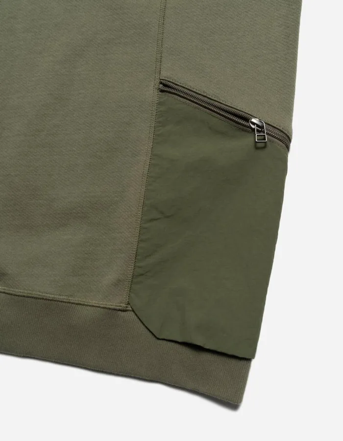 Maharishi Crew Sweats 5285 Articulated Tech Cargo Crew Sweat Olive OG107F 8211 Men