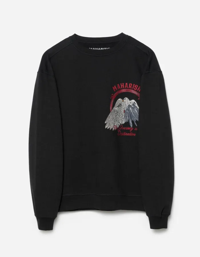 Maharishi Crew Sweats 5317 Peace Mount Maha Crew Sweat Black 8211 Men