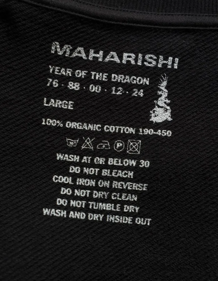 Maharishi Crew Sweats 5317 Peace Mount Maha Crew Sweat Black 8211 Men