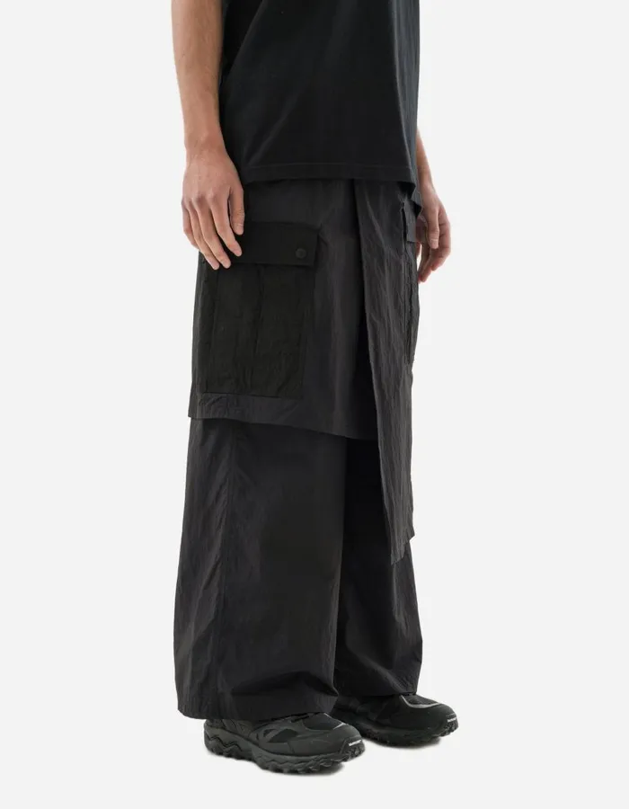 Maharishi Hakama Pants 5283 Asym Cargo Hakama Pants WR Black 8211 Men