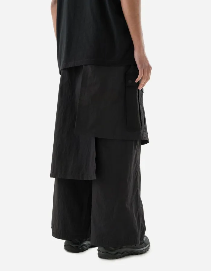 Maharishi Hakama Pants 5283 Asym Cargo Hakama Pants WR Black 8211 Men