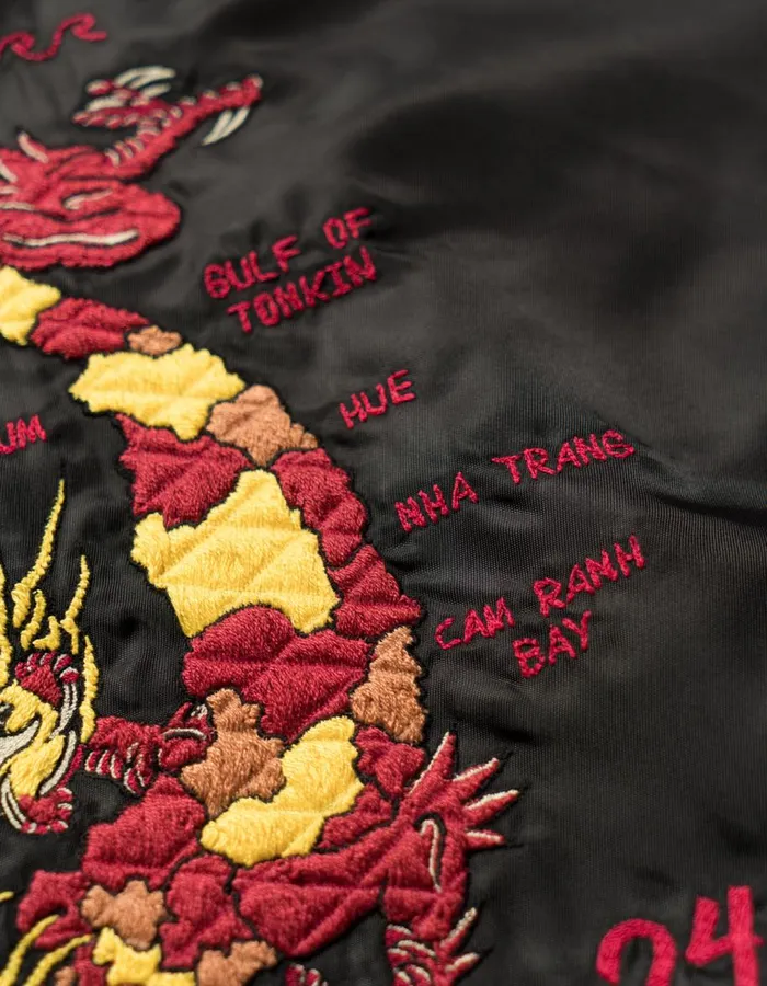 Maharishi Jackets 5247 Tour Dragon Map MA1 Jacket Black 8211 Men