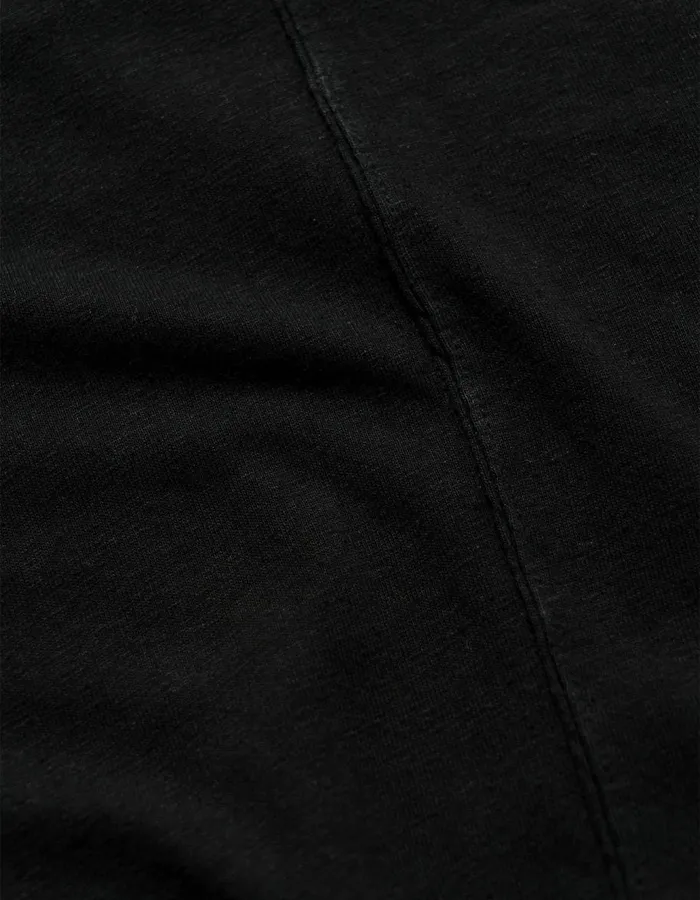 Maharishi Long Sleeve TShirts 5245 Hemp Cross Oversized LS TShirt Black 8211 Men