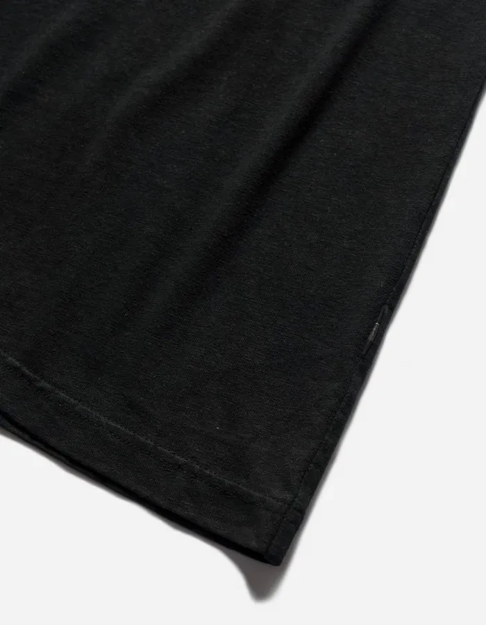 Maharishi Long Sleeve TShirts 5245 Hemp Cross Oversized LS TShirt Black 8211 Men