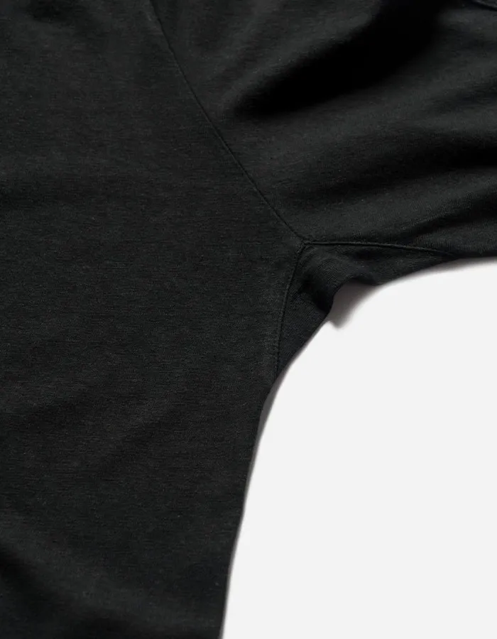 Maharishi Long Sleeve TShirts 5245 Hemp Cross Oversized LS TShirt Black 8211 Men