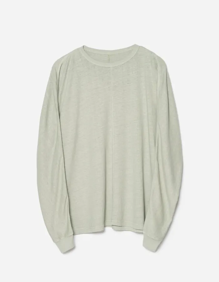 Maharishi Long Sleeve TShirts 5245 Hemp Cross Oversized LS TShirt Sage 8211 Men