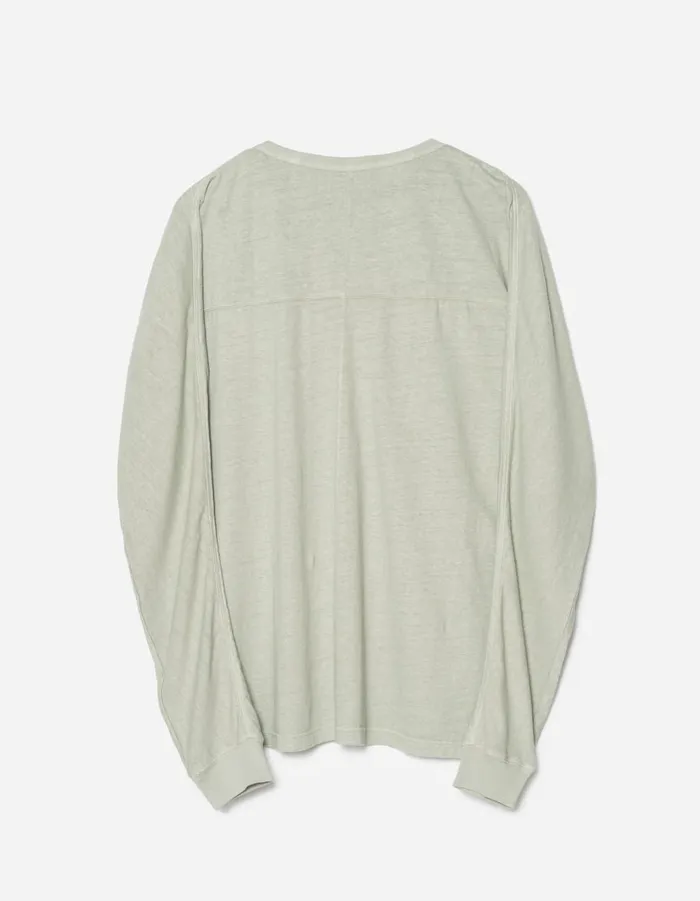 Maharishi Long Sleeve TShirts 5245 Hemp Cross Oversized LS TShirt Sage 8211 Men