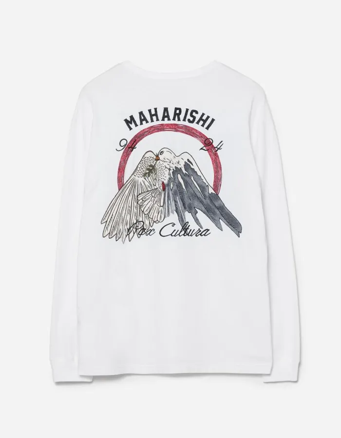 Maharishi Long Sleeve TShirts 5316 Peace Mount Maha LS TShirt White 8211 Men
