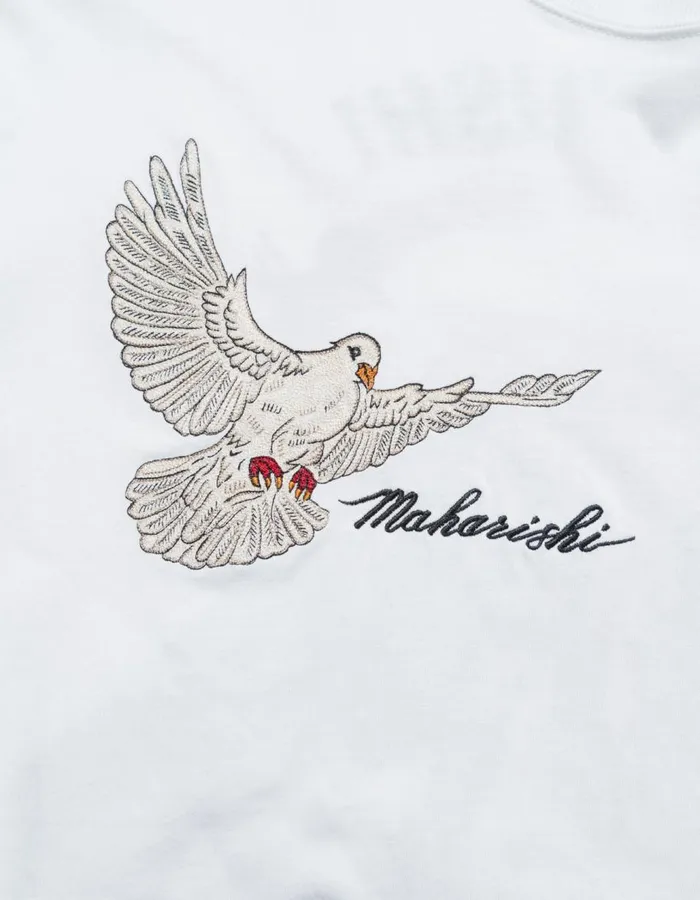 Maharishi Long Sleeve TShirts 5316 Peace Mount Maha LS TShirt White 8211 Men