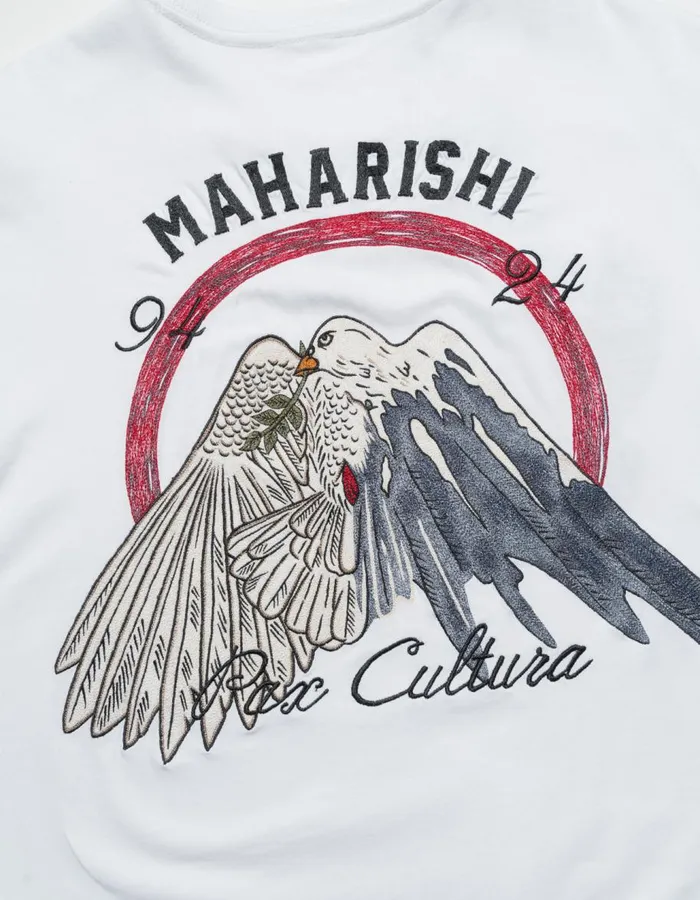 Maharishi Long Sleeve TShirts 5316 Peace Mount Maha LS TShirt White 8211 Men