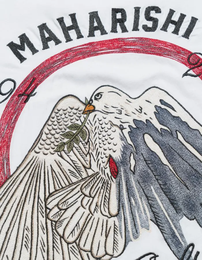 Maharishi Long Sleeve TShirts 5316 Peace Mount Maha LS TShirt White 8211 Men