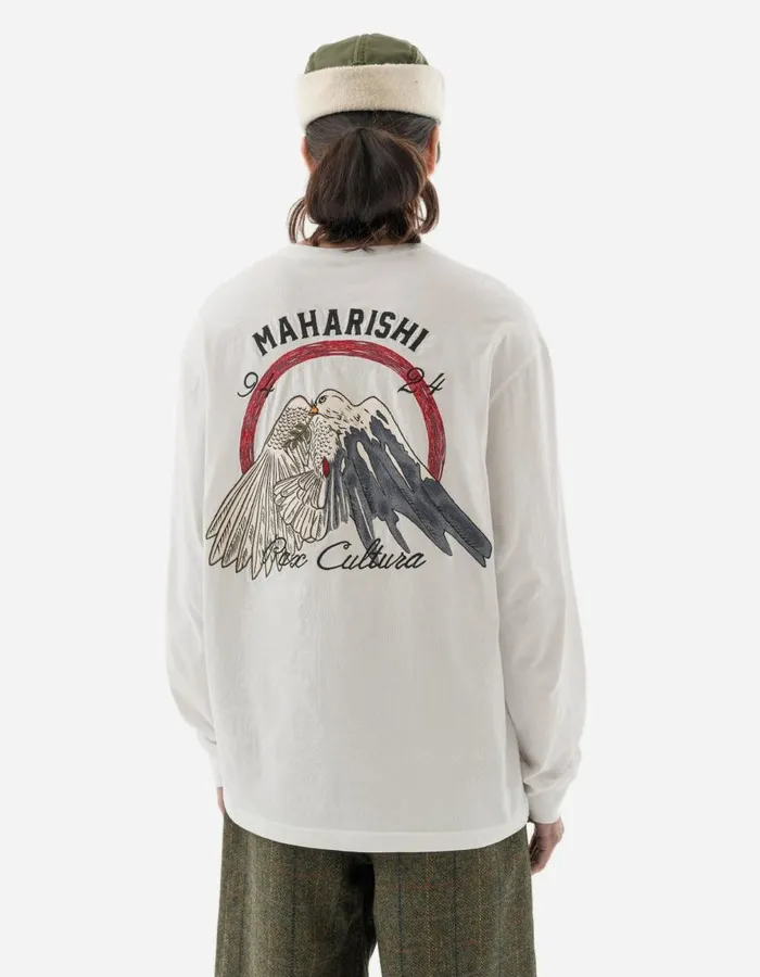 Maharishi Long Sleeve TShirts 5316 Peace Mount Maha LS TShirt White 8211 Men