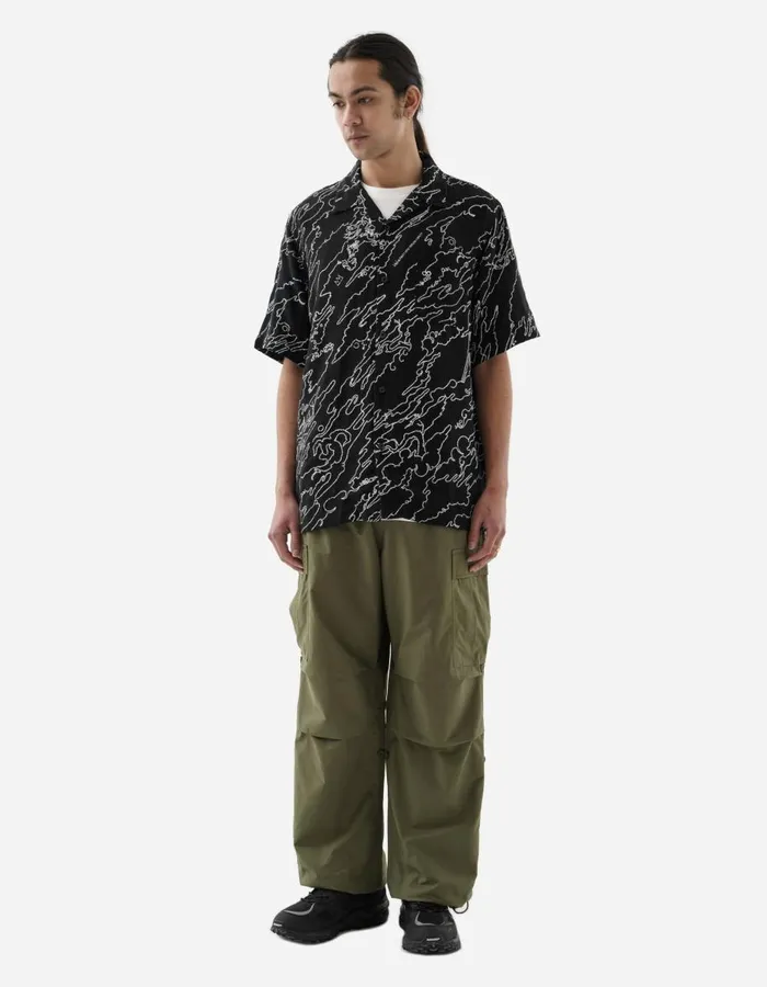 Maharishi Short Sleeve Shirts 1312 Maha Basquiat Camo Shirt Black 8211 Men