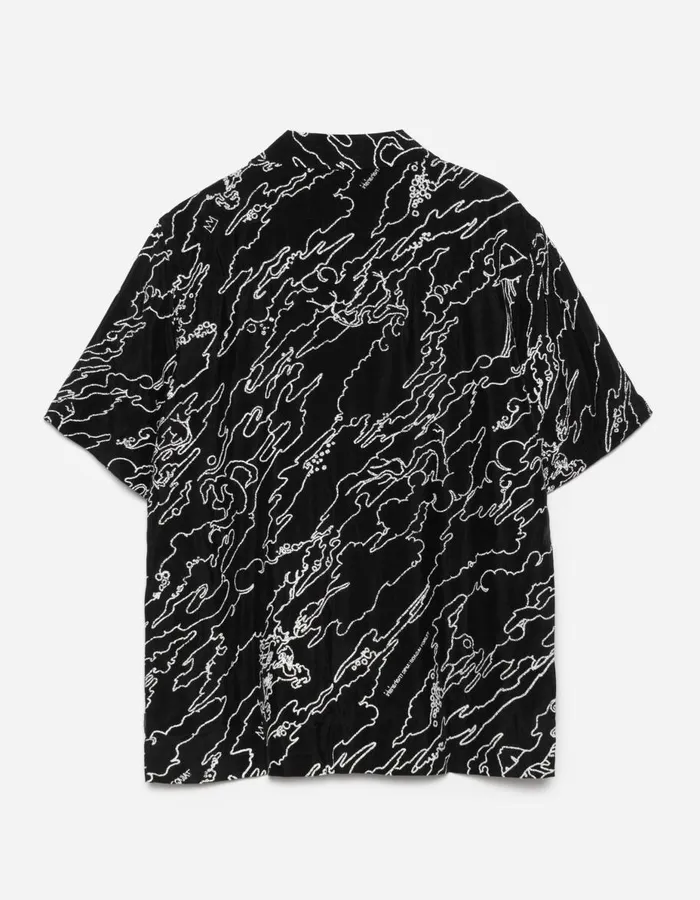 Maharishi Short Sleeve Shirts 1312 Maha Basquiat Camo Shirt Black 8211 Men