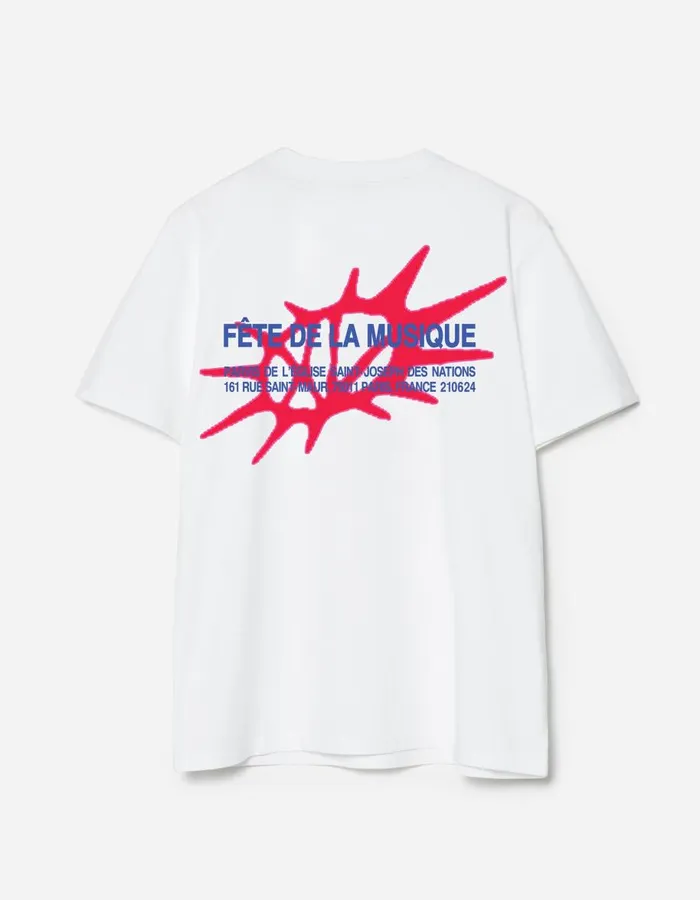 Maharishi Short Sleeve TShirts 1409 Fete De La Musique TShirt White 8211 Men