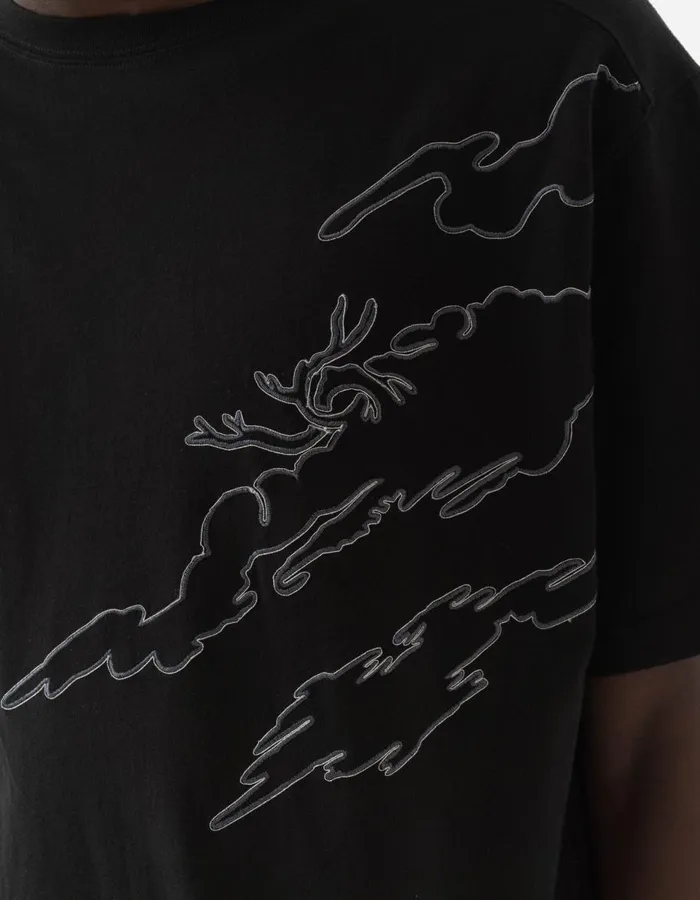 Maharishi Short Sleeve TShirts 5339 DPM Bonsai Sparse TShirt Black 8211 Men