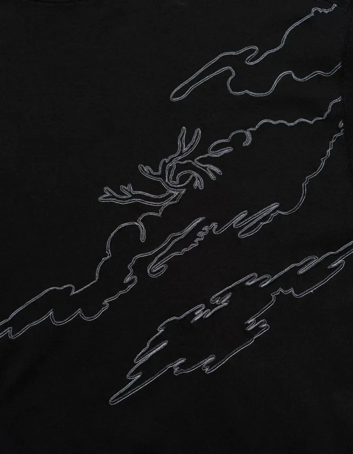 Maharishi Short Sleeve TShirts 5339 DPM Bonsai Sparse TShirt Black 8211 Men