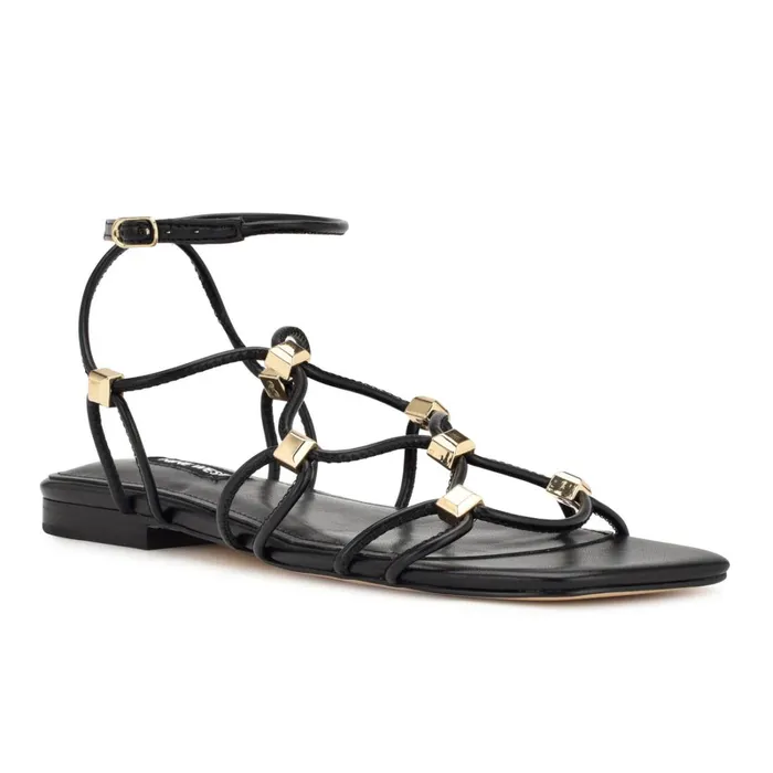 Majah Strappy Flat Sandals Black Women Nine West Sandals Majah Strappy Flat Sandals Black Women Nine West Sandals