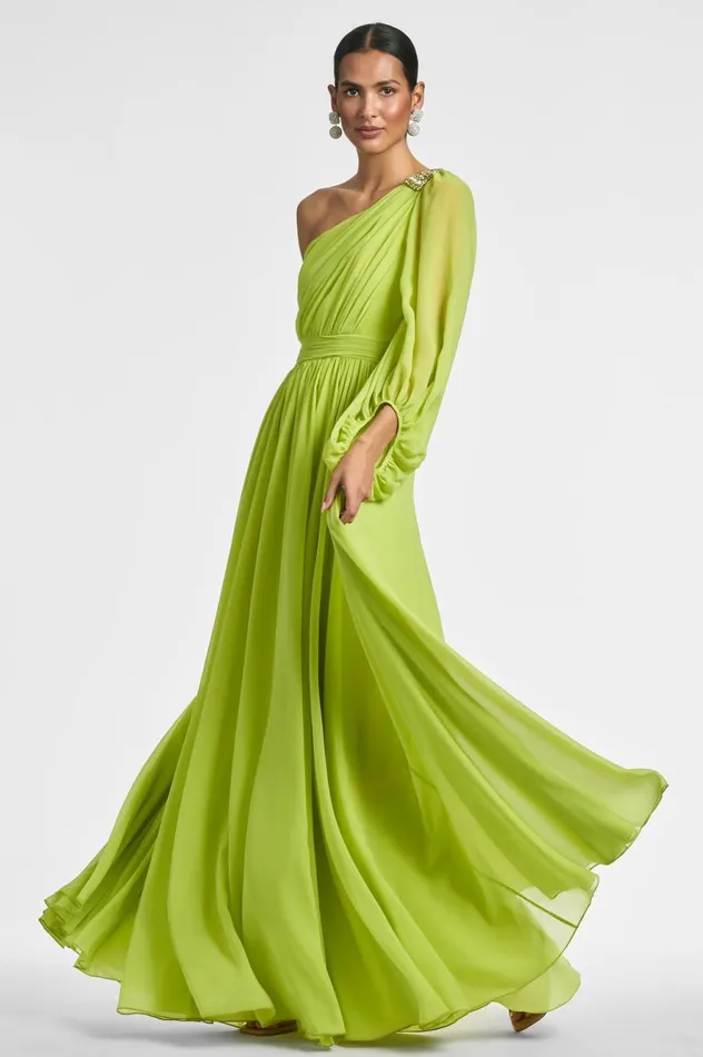 Makayla Gown 8211 Chartreuse Women Sachin and Babi Formal