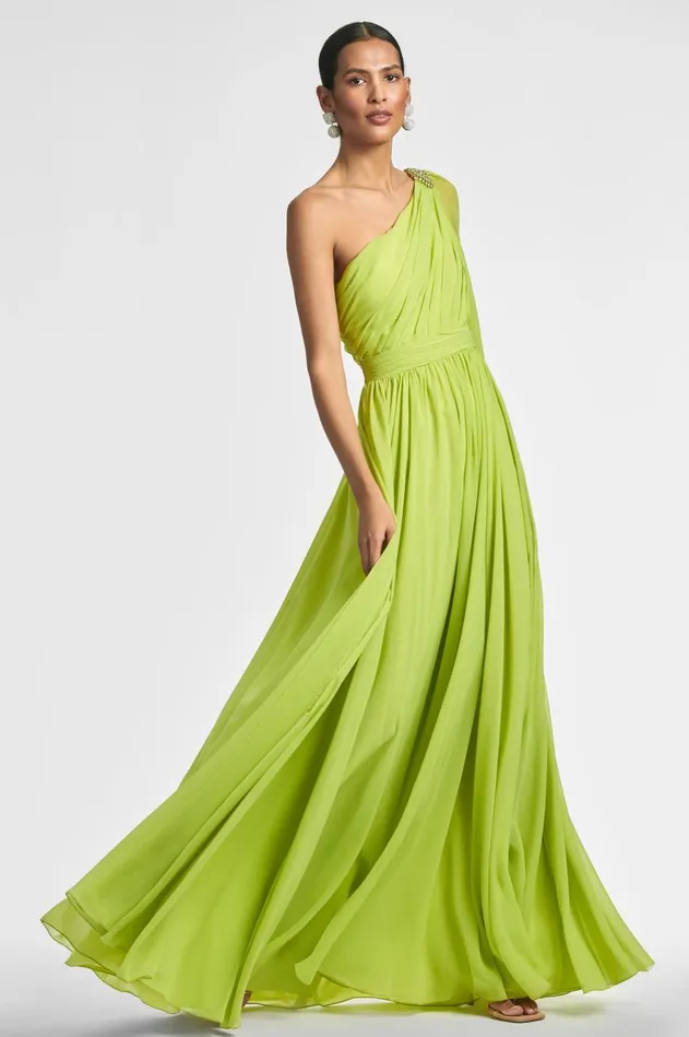 Makayla Gown 8211 Chartreuse Women Sachin and Babi Formal