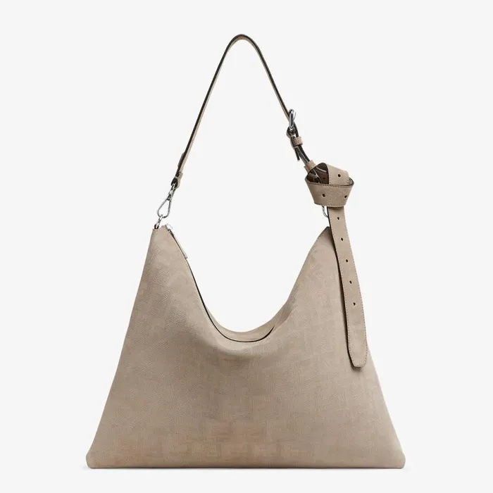 Man Beige Suede Bag Beige Fendi Messenger Bags