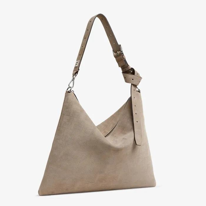 Man Beige Suede Bag Beige Fendi Messenger Bags
