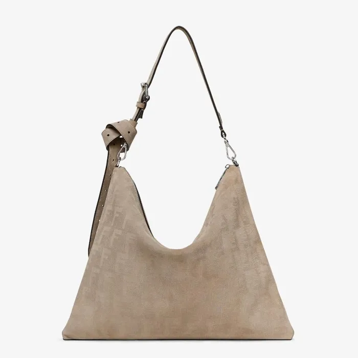 Man Beige Suede Bag Beige Fendi Messenger Bags
