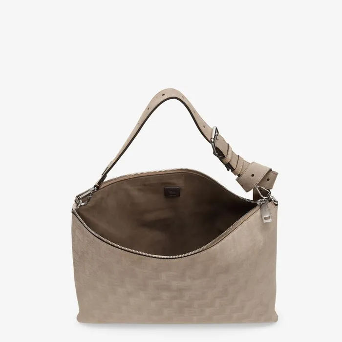 Man Beige Suede Bag Beige Fendi Messenger Bags
