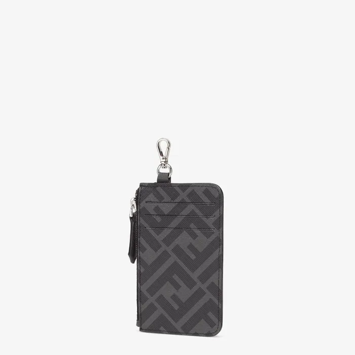Man Black Fabric Card Holder Black Fendi Card Holders