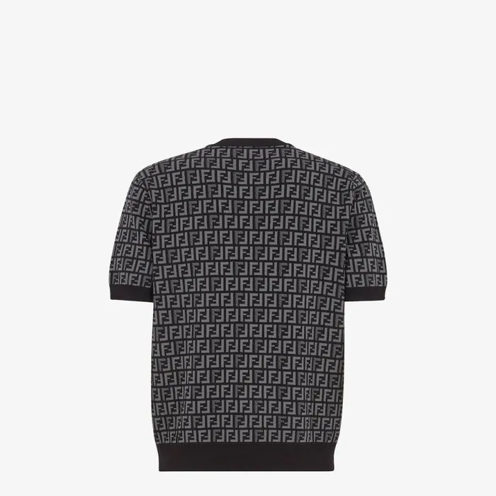 Man Black Fabric Jumper Black Fendi Knitwear