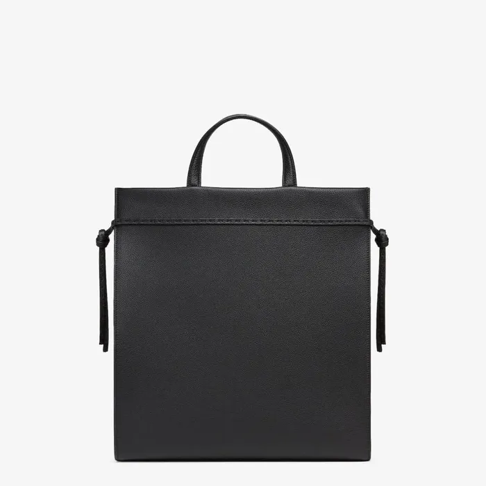 Man Black Leather Bag Black Fendi Tote Bags